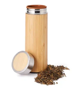 Thermos en acier et terre cuite